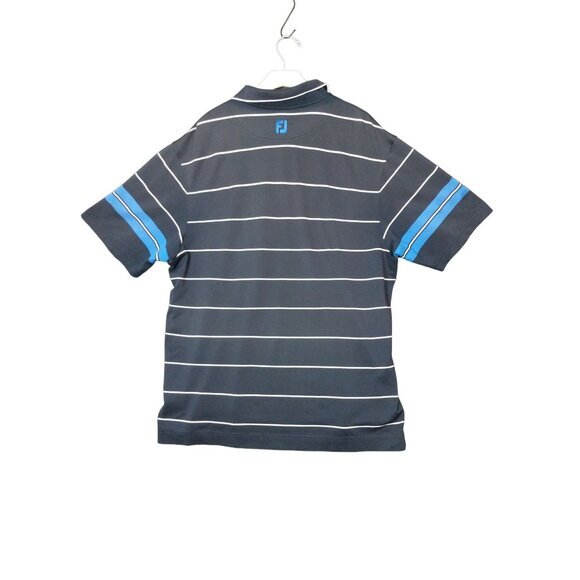 FOOTJOY Mens Golf Polo SZ‎ XL Stripe Navy Pinehurst Club Knit Short Sleeves - Picture 2 of 13